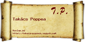 Takács Poppea névjegykártya