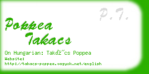 poppea takacs business card